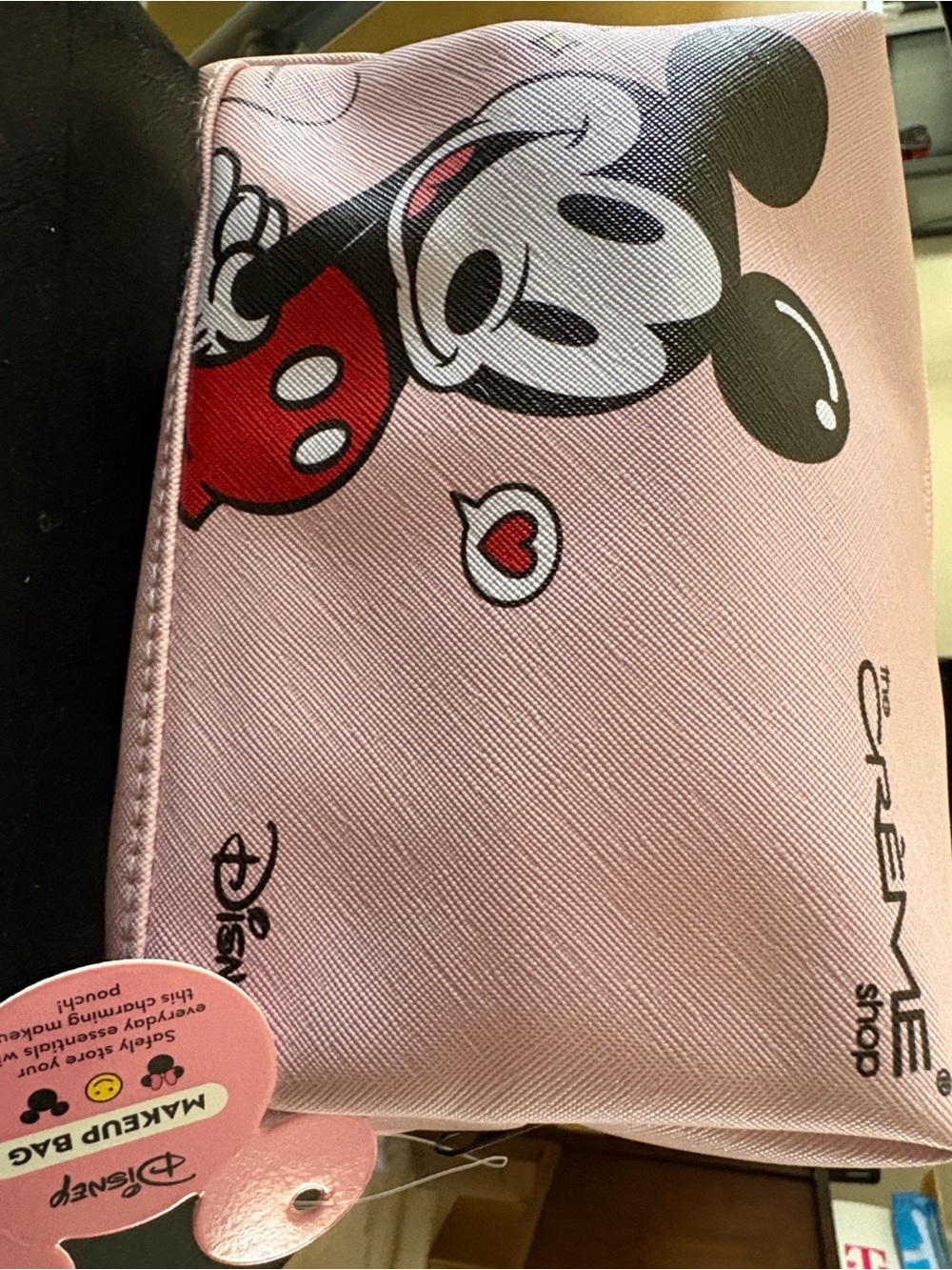 Disney Pink Makeup Bag with Mickey Tag - Picture 5 of 8